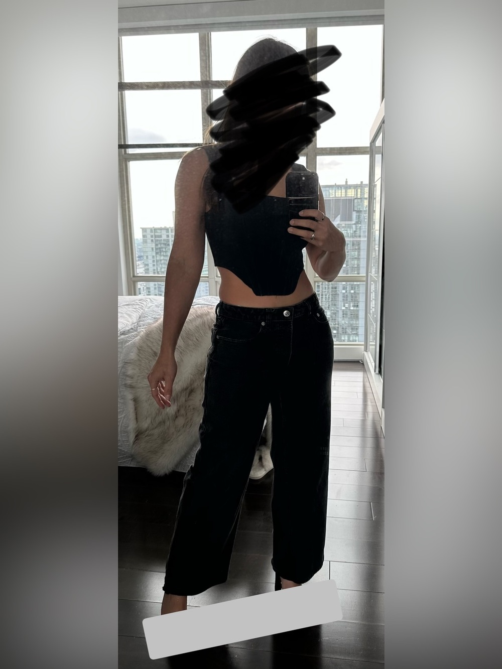 Everlane The Mid-Way Jean Washed Black Size 27 Wide Leg